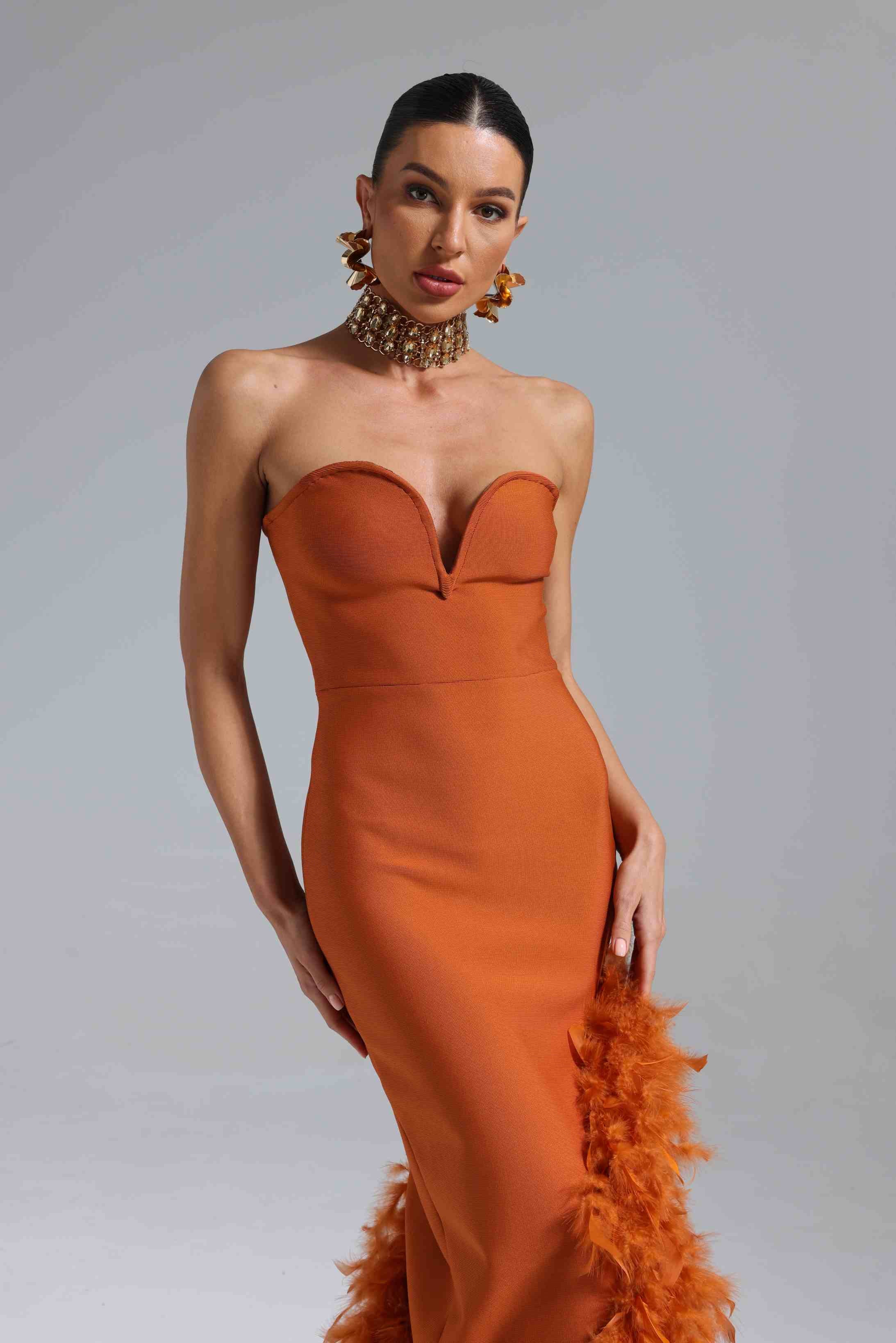 Sultry Flame Evening Dress