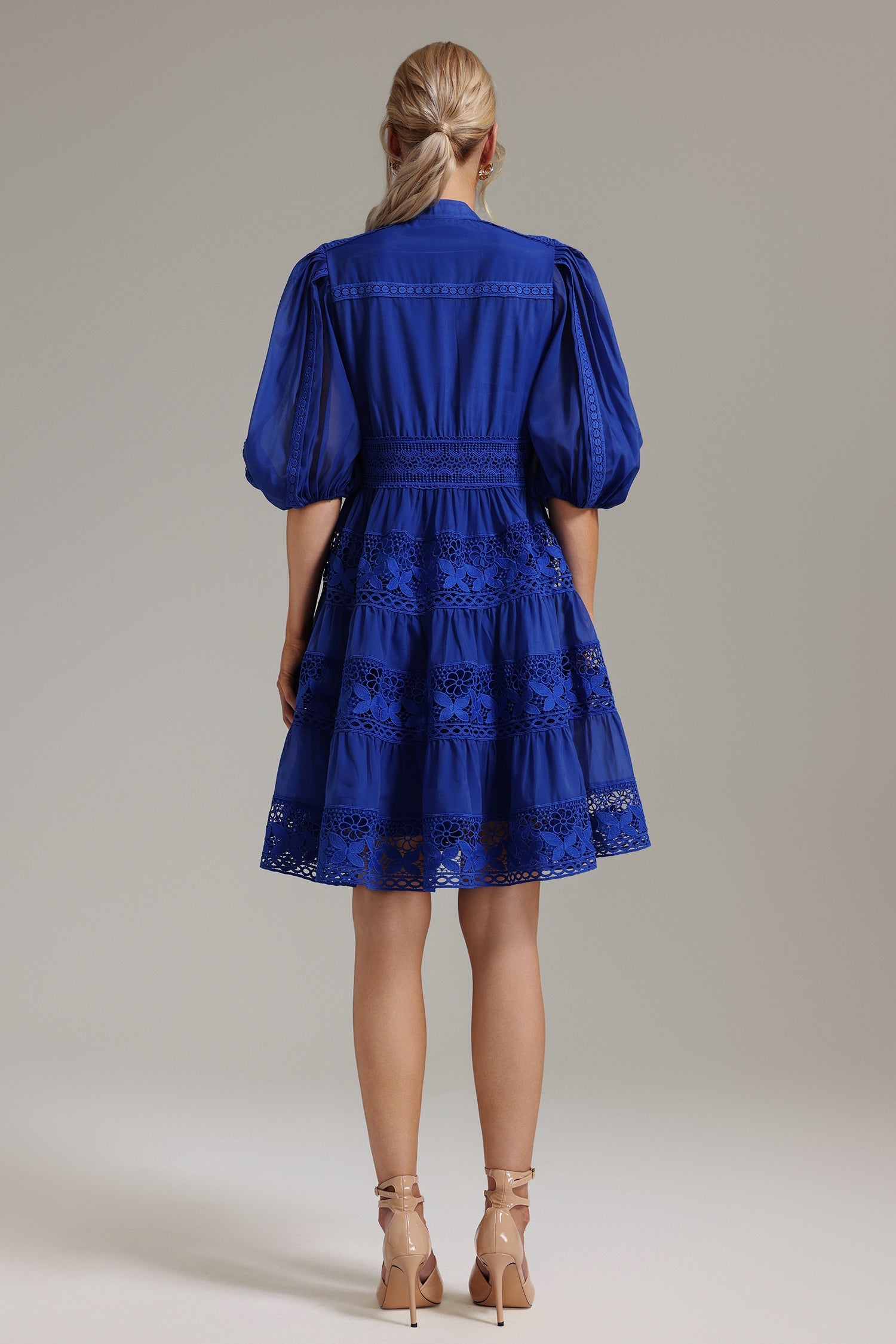 Royal Bloom Lace Label Dress