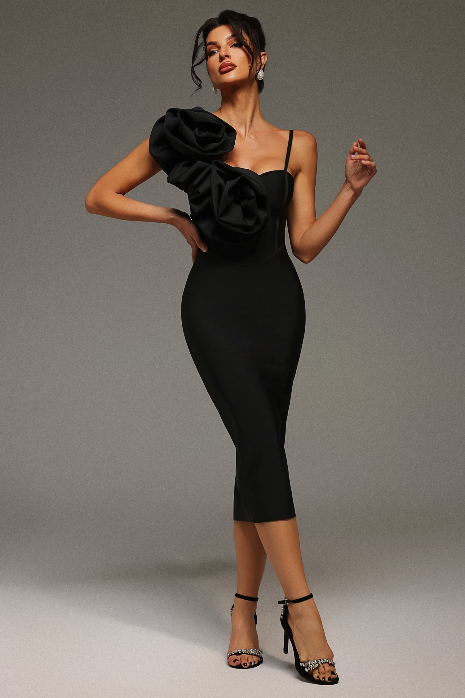 Ebon Elegance Sleek Dress