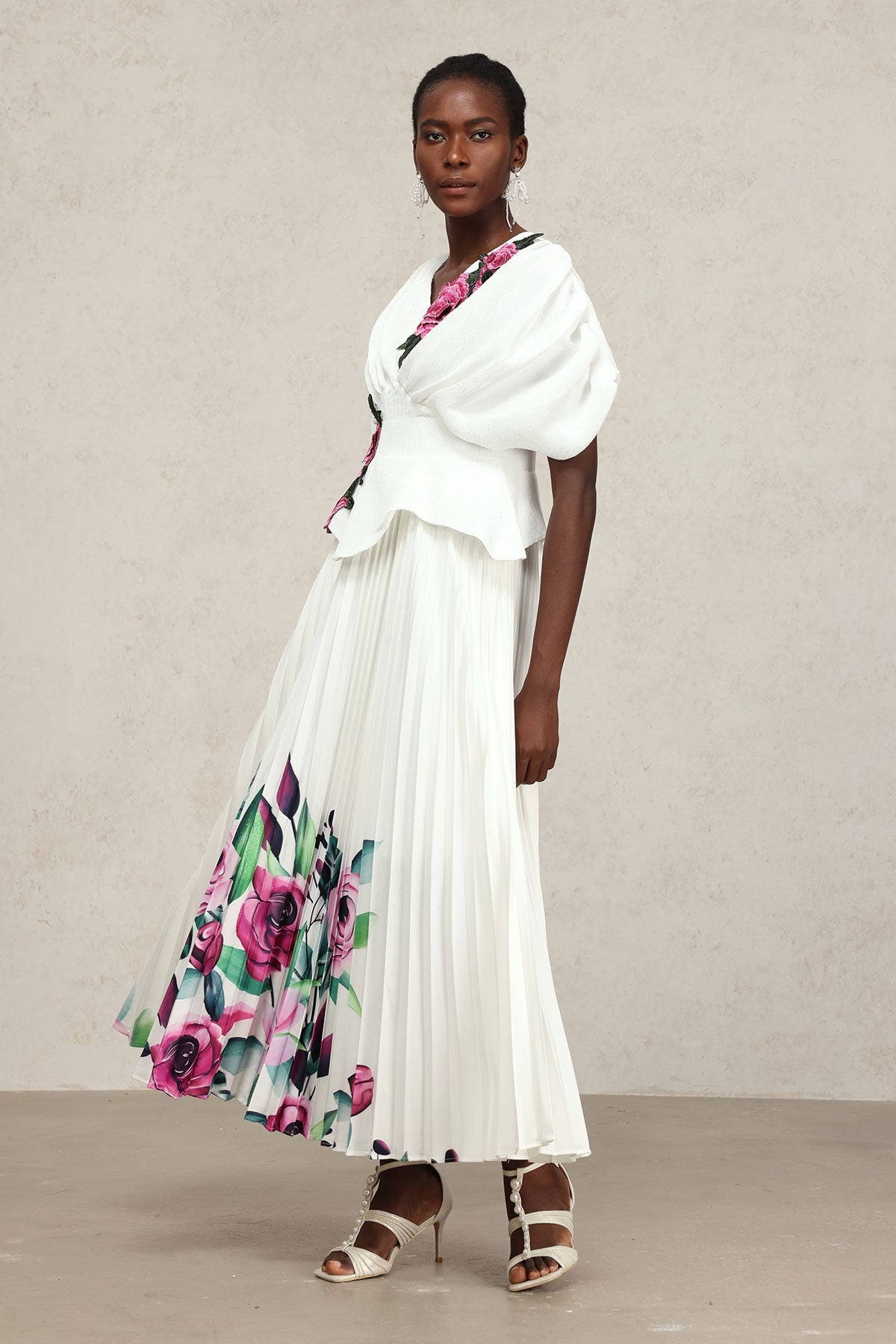 White Floral Applique