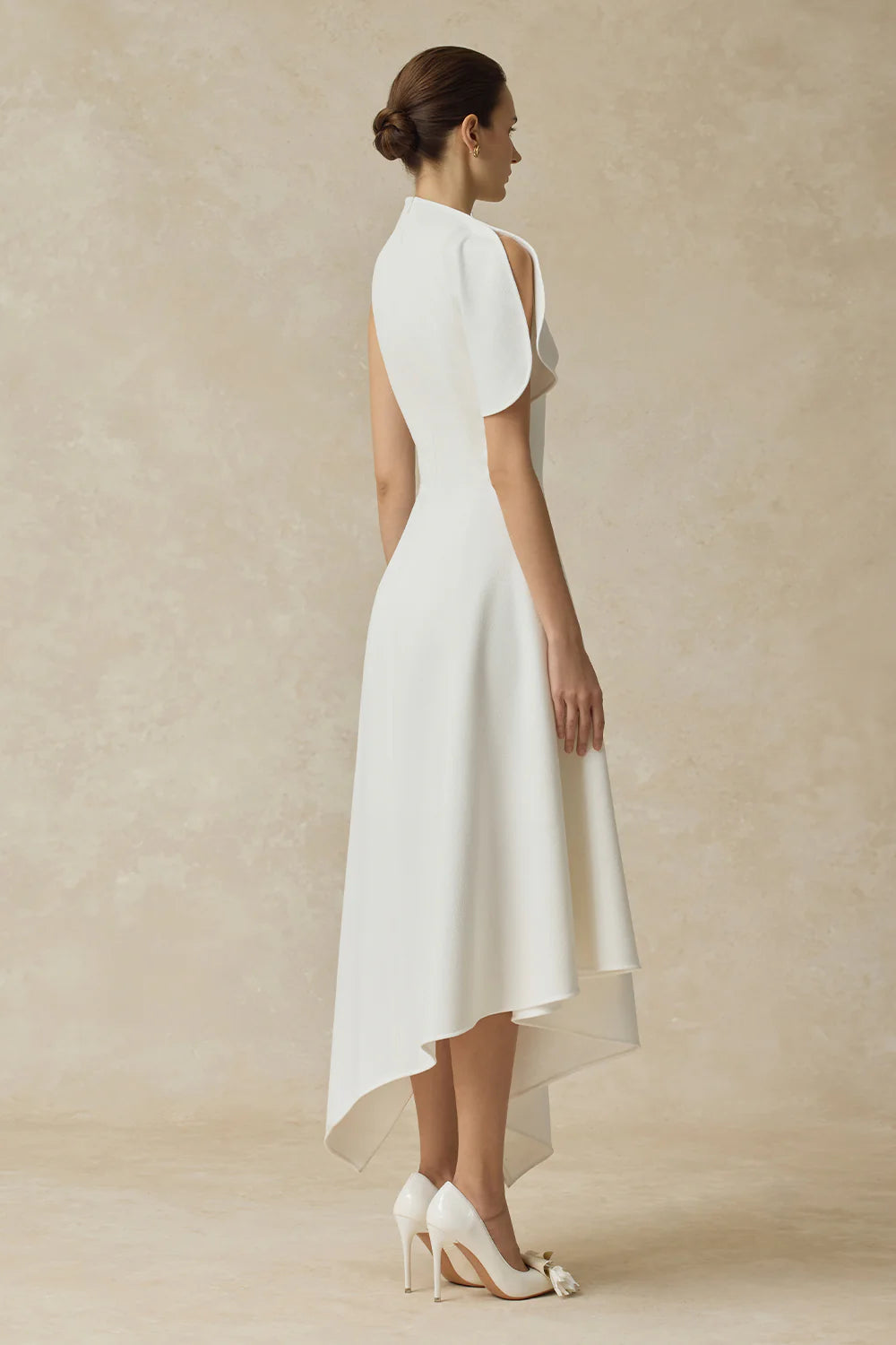 Cerelle Asymmetric Midi Dress