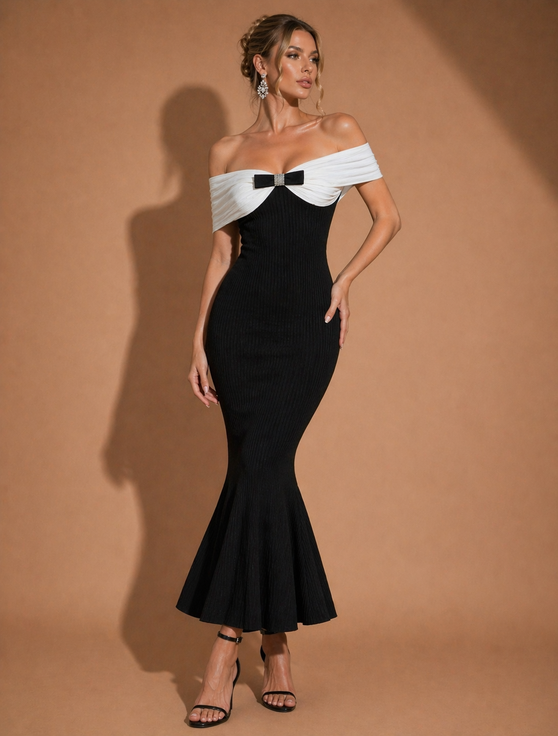 Noir Off Shoulder Dress