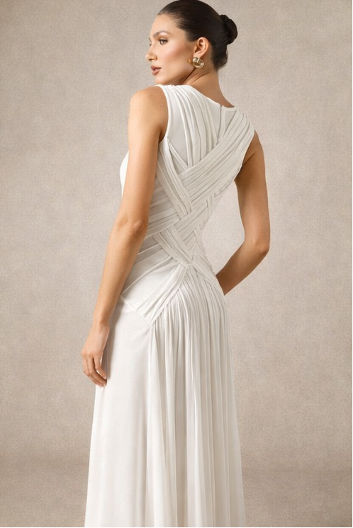 Edna Sleeveless Braided Maxi Dress