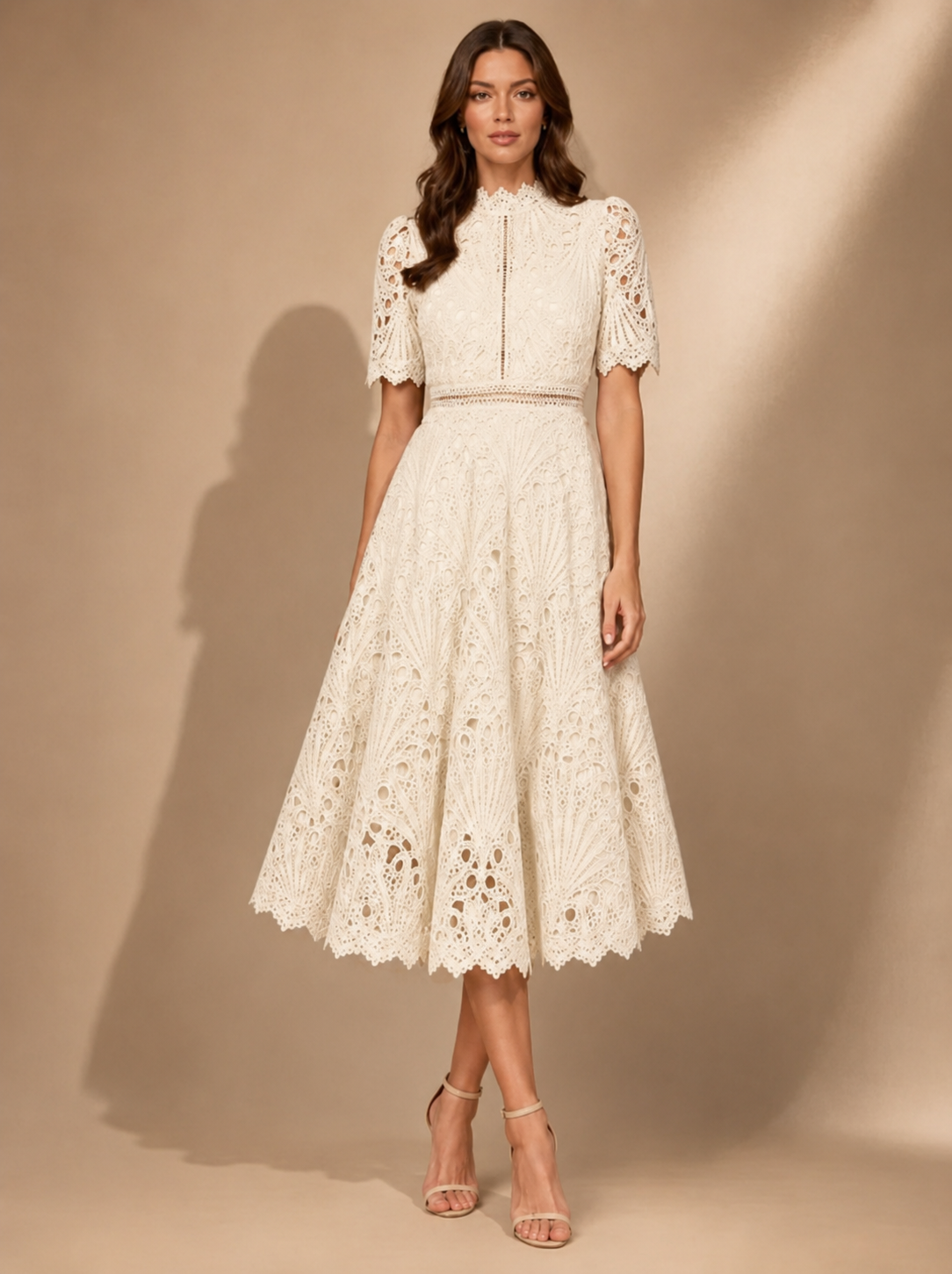 Sky Garden Lace Midi Dress