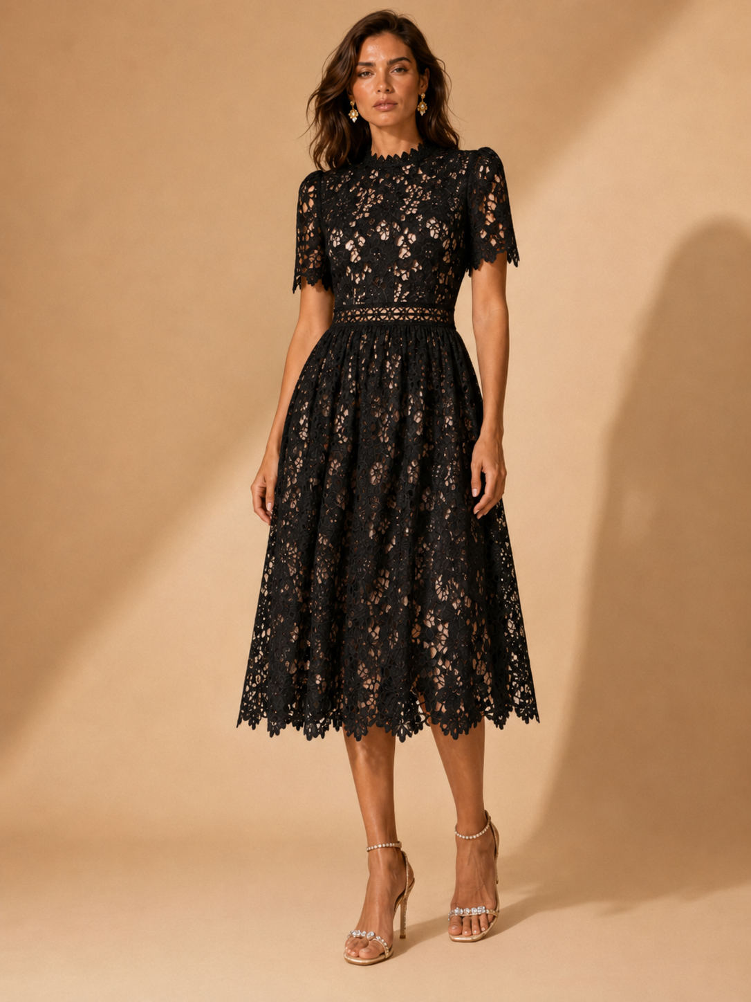 Whispering Bloom Lace Label Dress