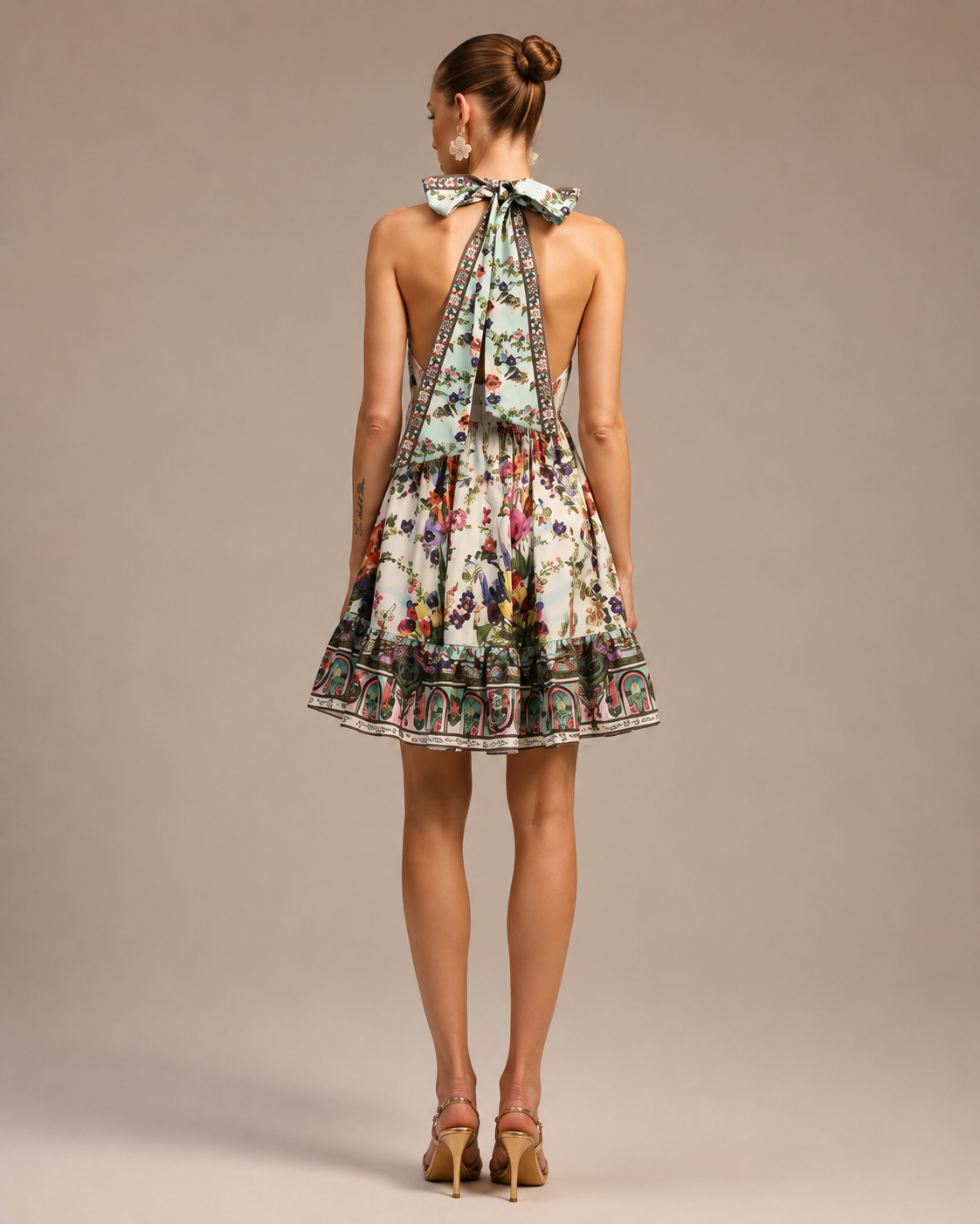 Garden Reverie Halter Dress