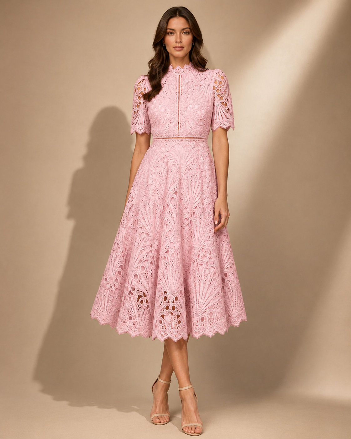 Sky Garden Lace Midi Dress