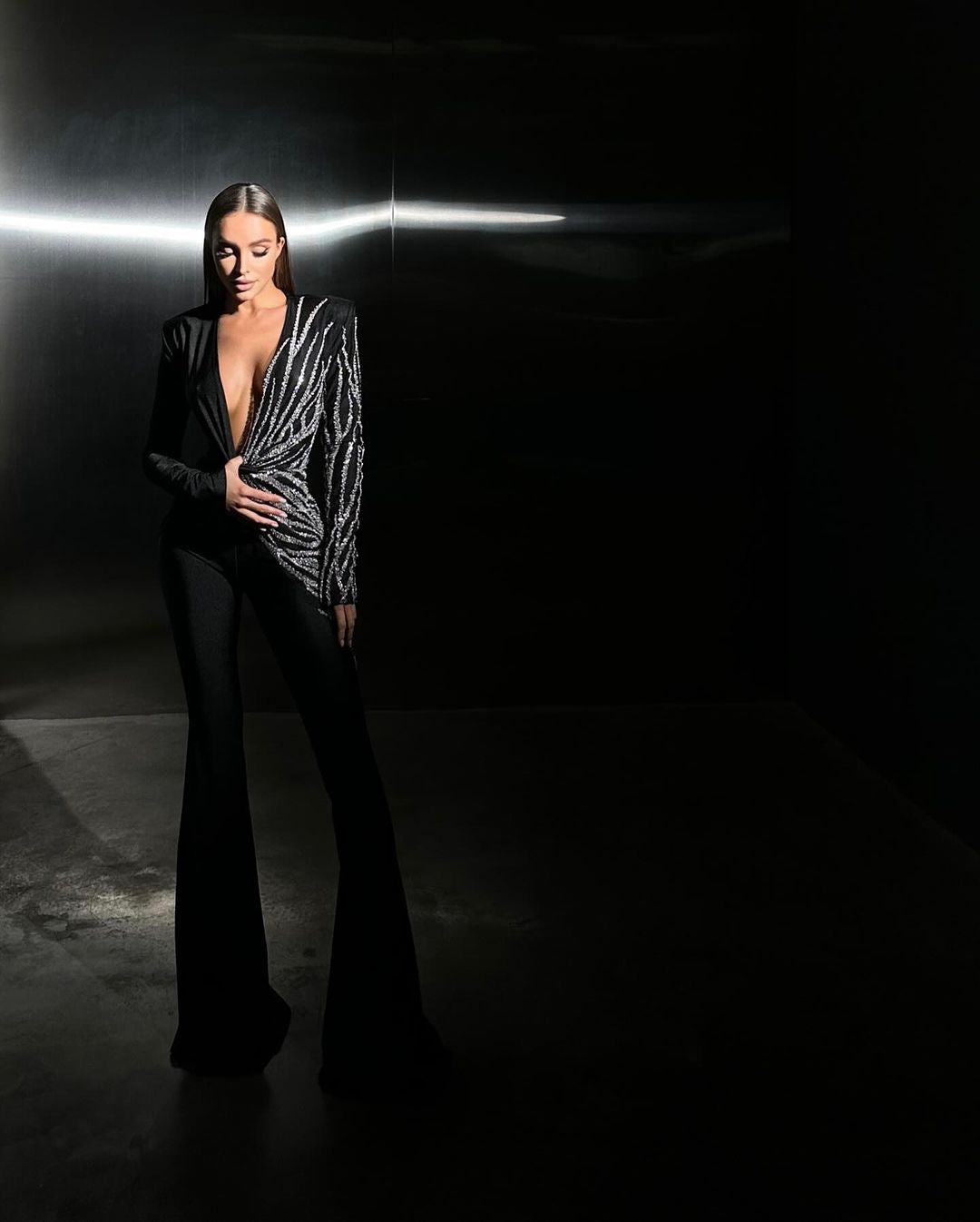 Arabella Sequins Black Label Jumpsuit