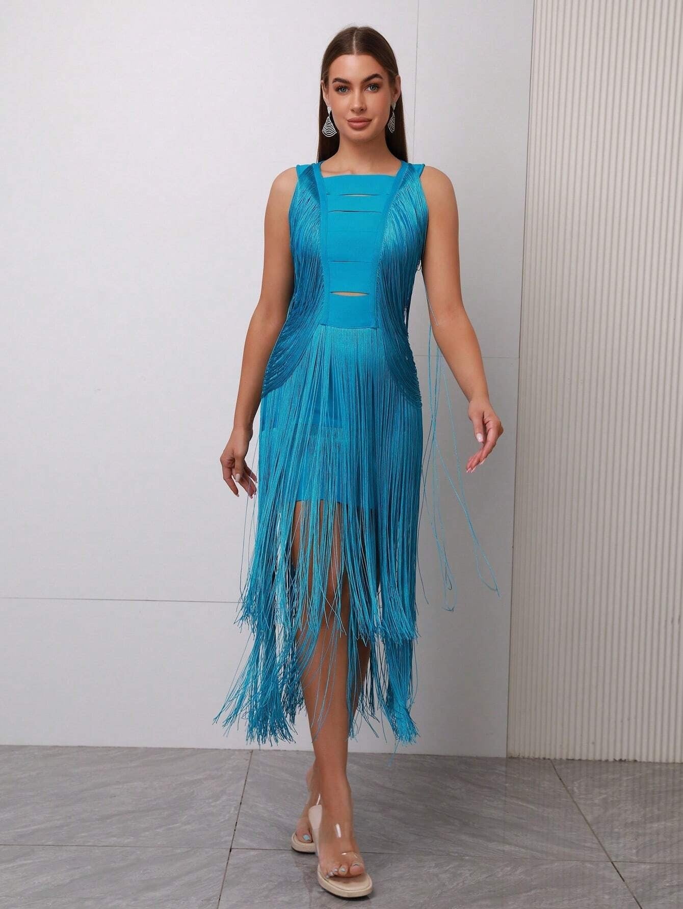The Tides Fringe Bodycon Gown