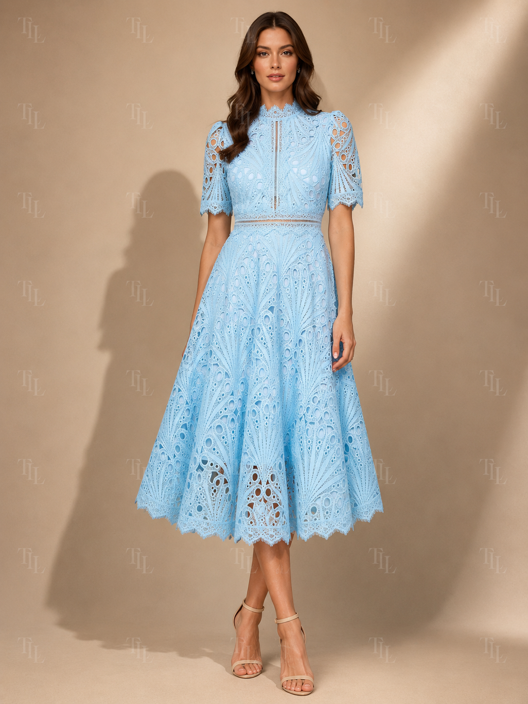 Sky Garden Lace Midi Dress