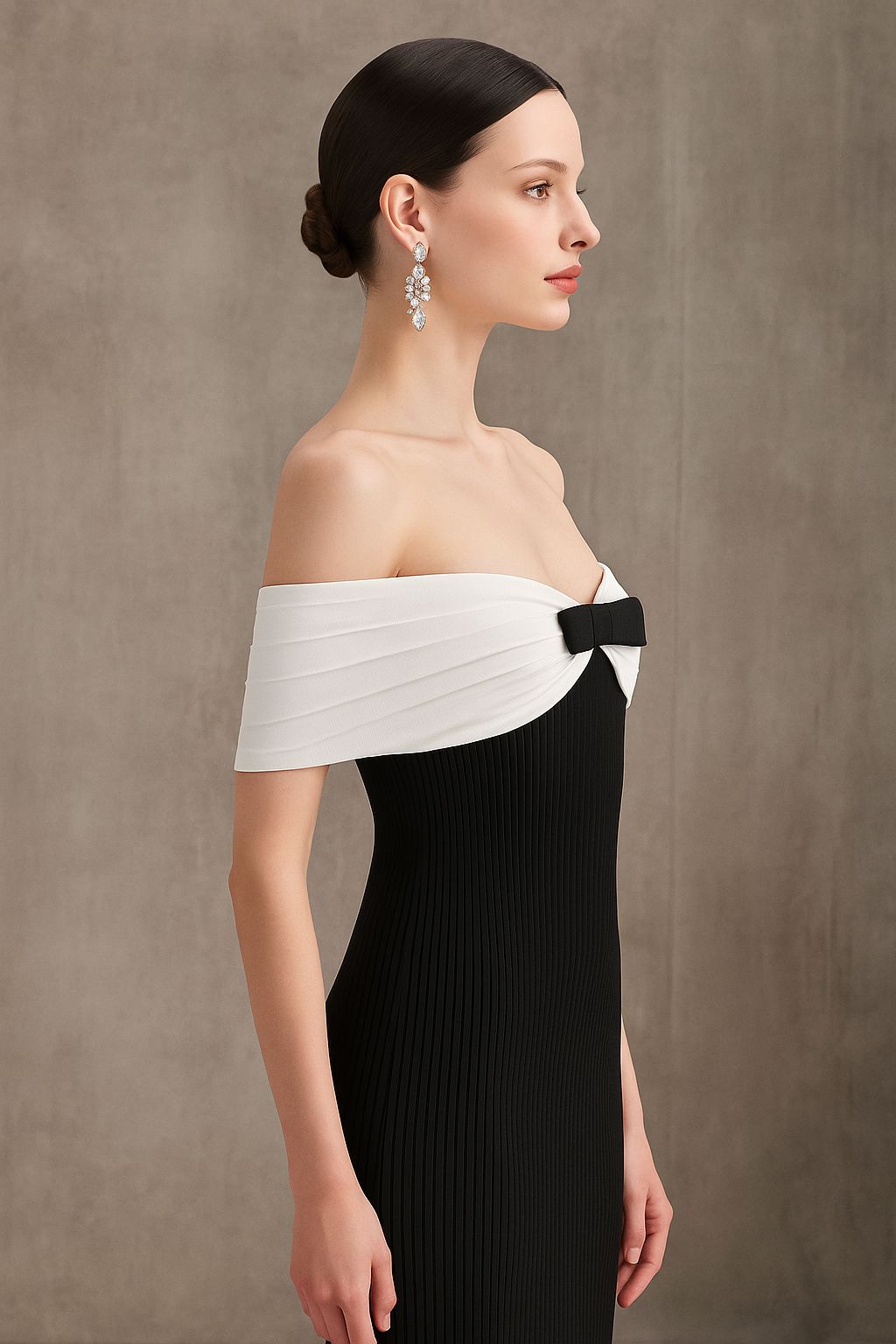 Noir Off Shoulder Dress