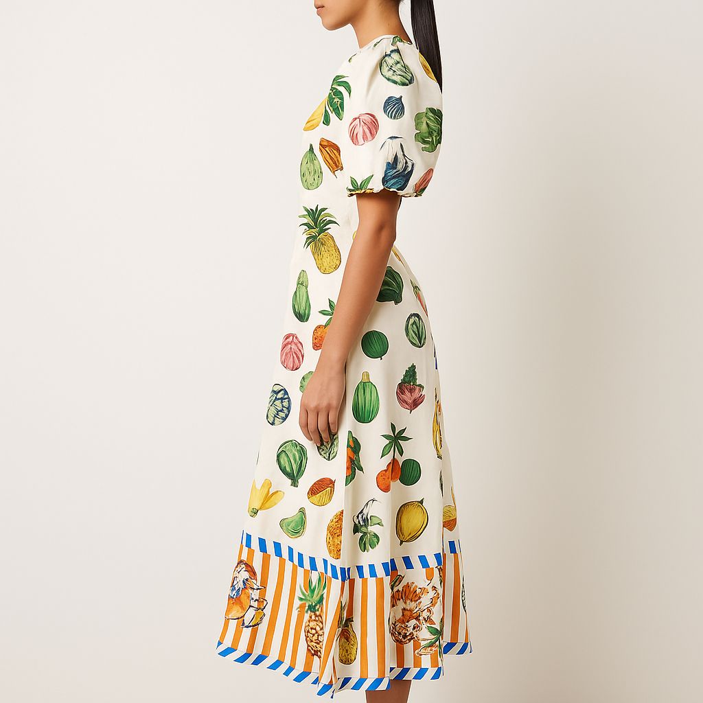Tropical Harvest Midi Dress
