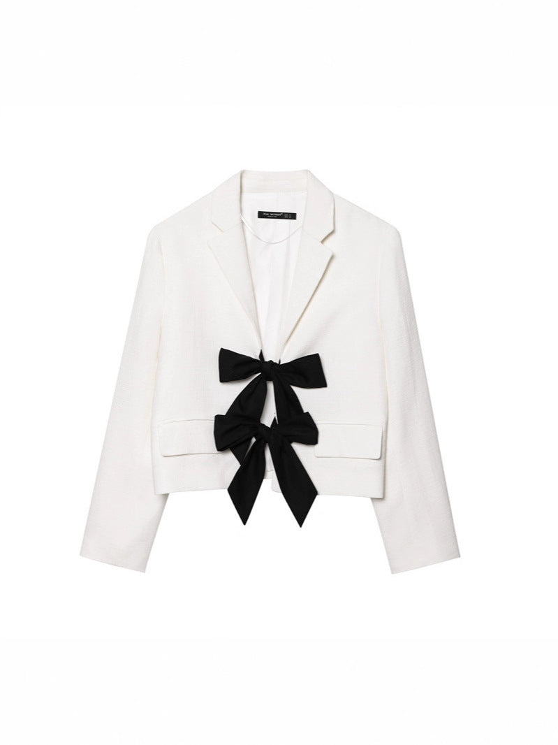 Black &Blazer White Signature Bow