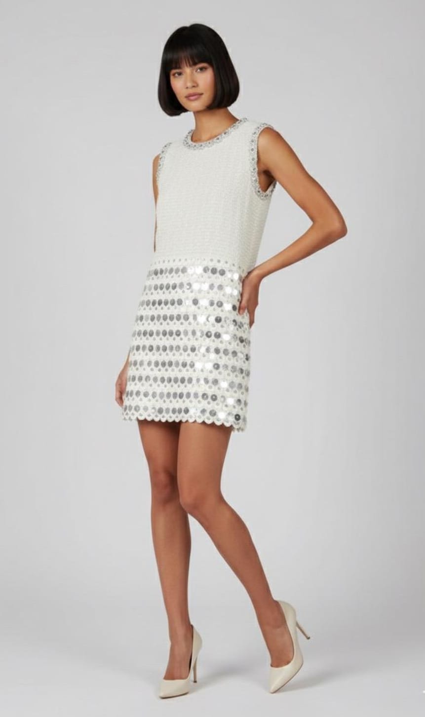 Silver Serenade Label Dress