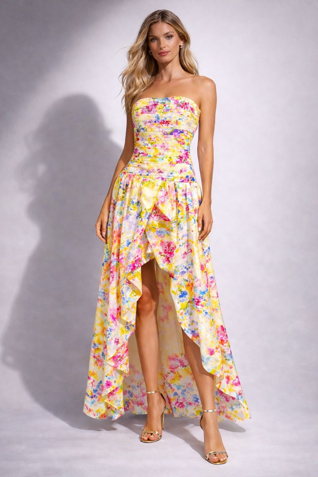 Indigo Lotus Silk Gown