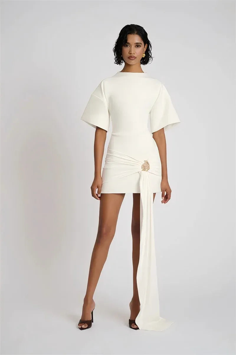 Luxe Draped Mini Dress