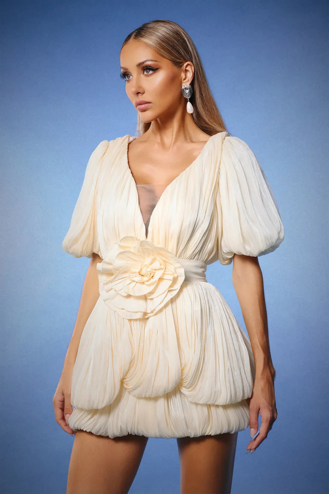 Ivory Petal Bloom Dress