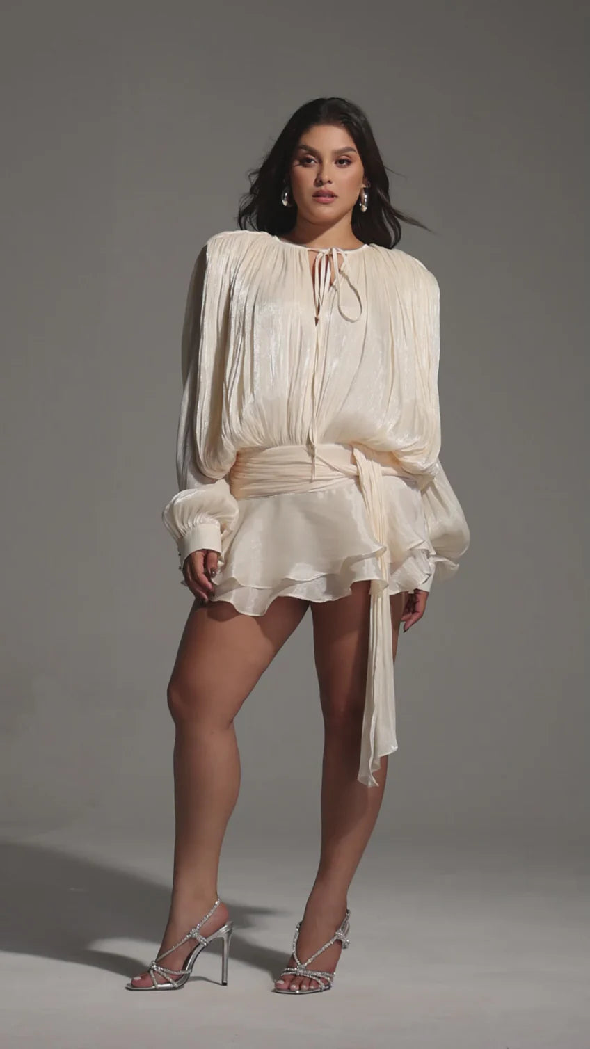 Celestial Charm Cream Dress