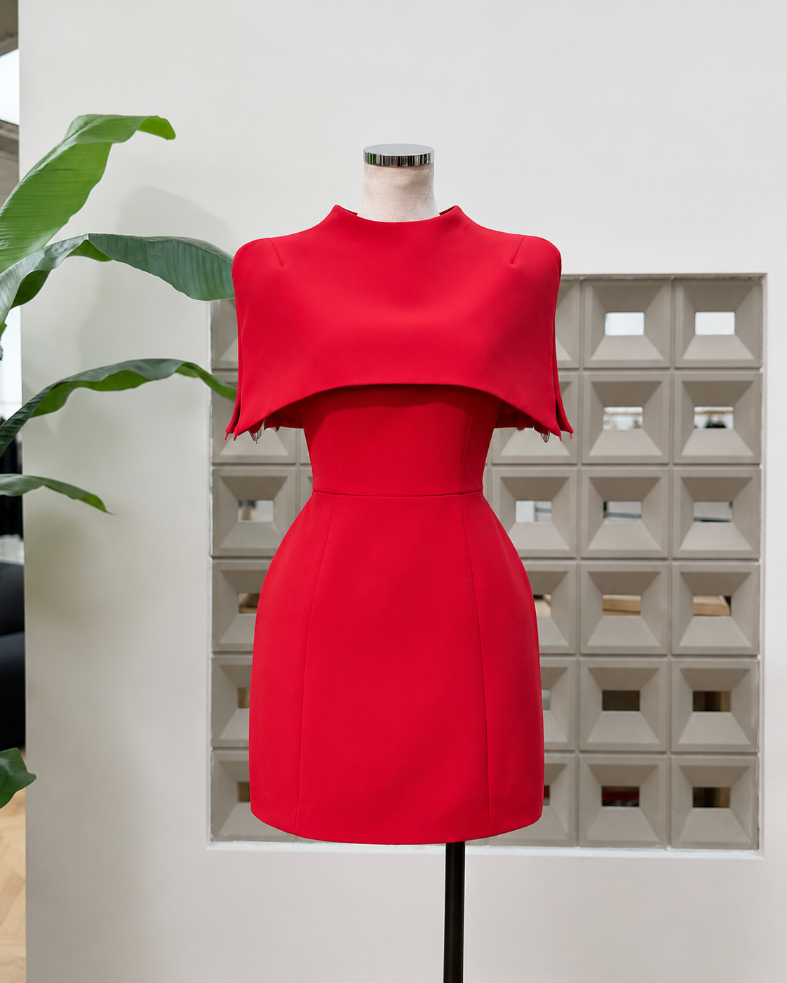 Liora Mini Dress in Red, Black and White for Cocktail Evenings and Parties