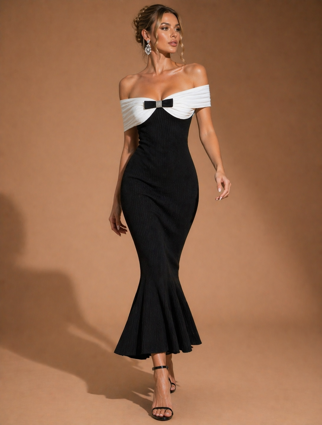 Noir Off Shoulder Dress