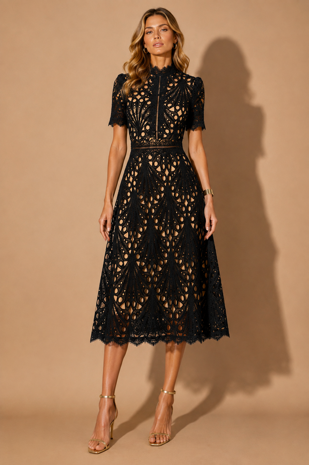 Sky Garden Lace Midi Dress