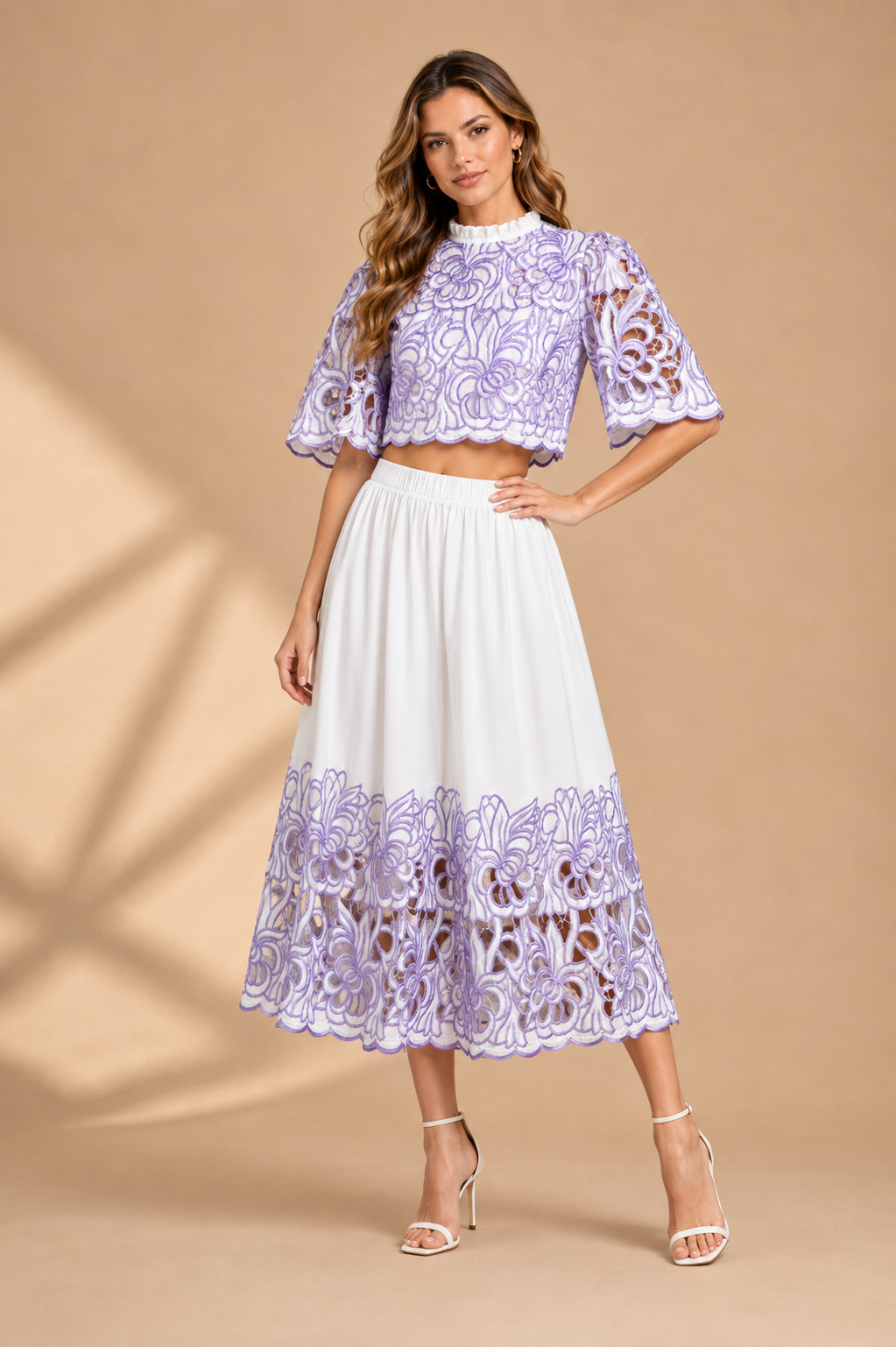 Bloom Embroidered Cord Set