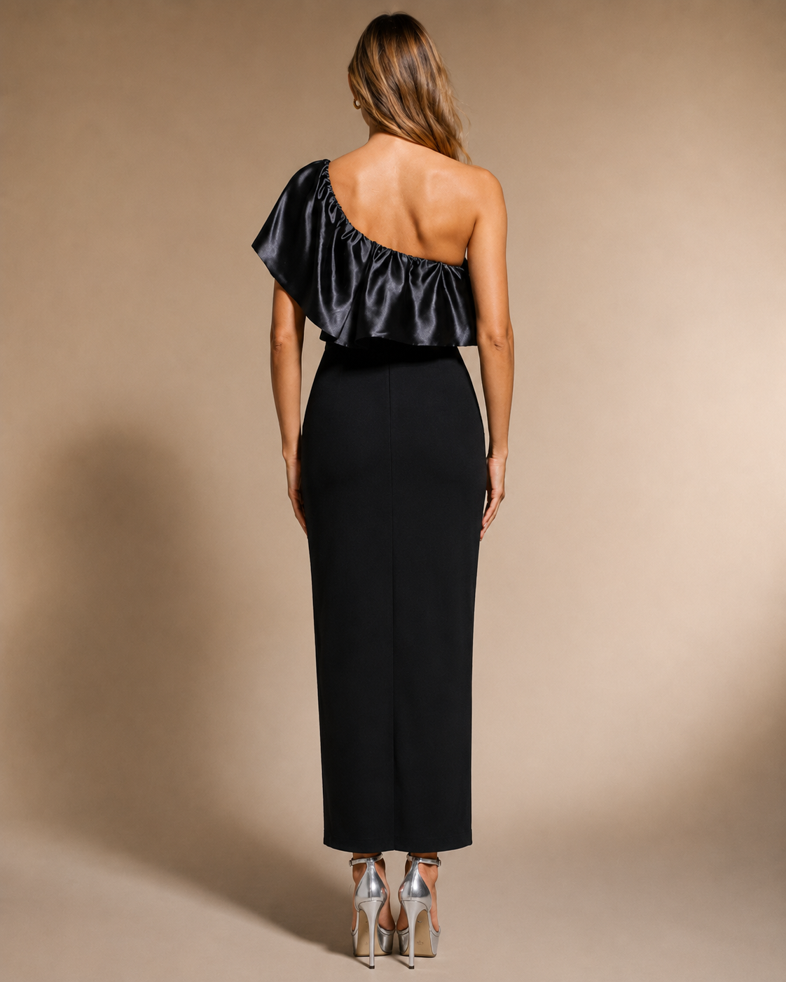 Black Swan Ruffle Elegance Gown