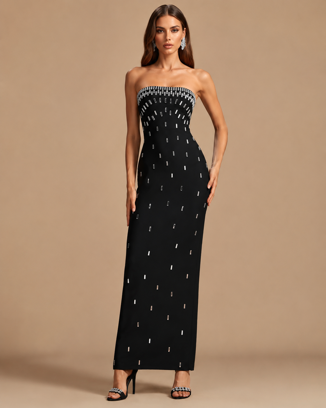The Midnight Starlight Column Gown