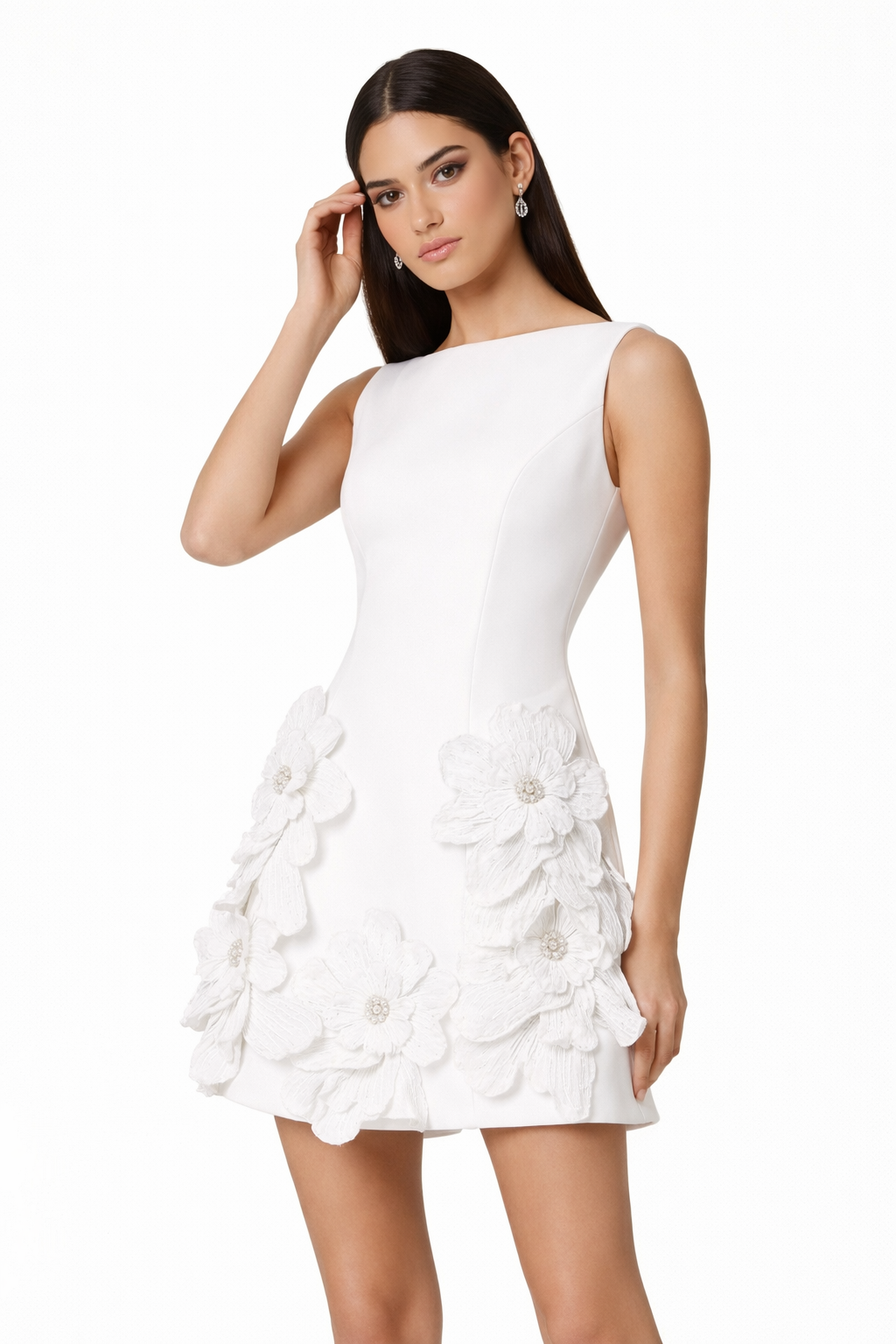 Blush Bloom A-Line Mini Dress