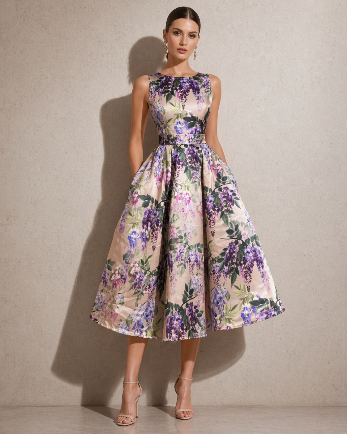 Wisteria Dreams Printed Dress