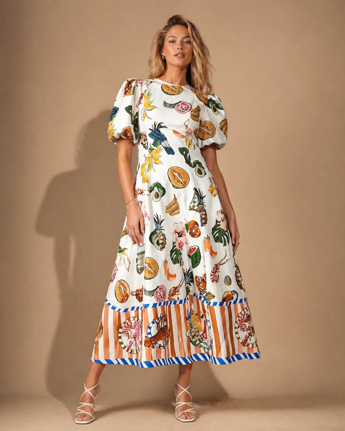 Tropical Harvest Midi Dress