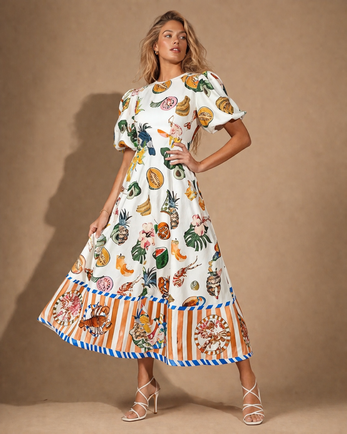 Tropical Harvest Midi Dress