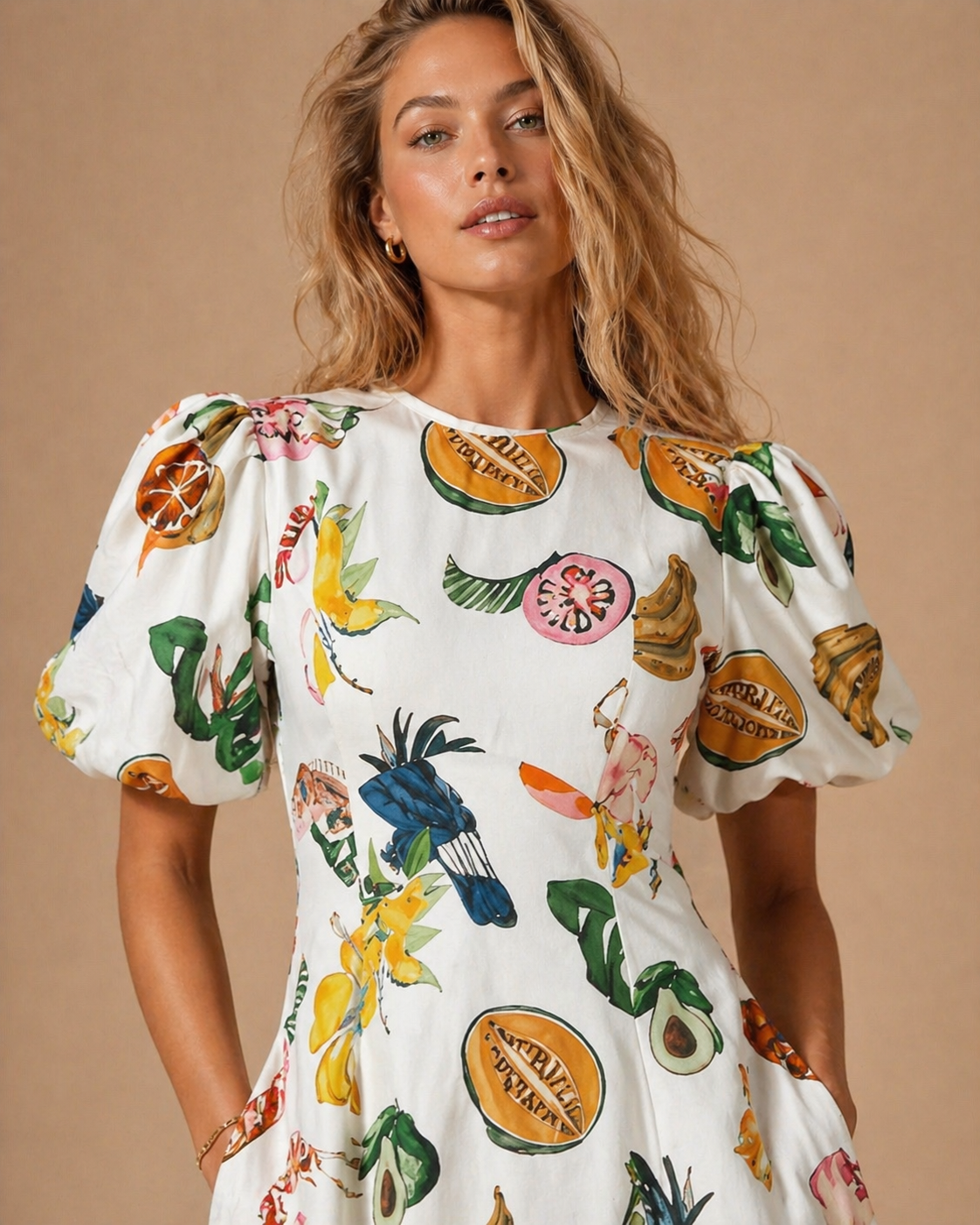 Tropical Harvest Midi Dress