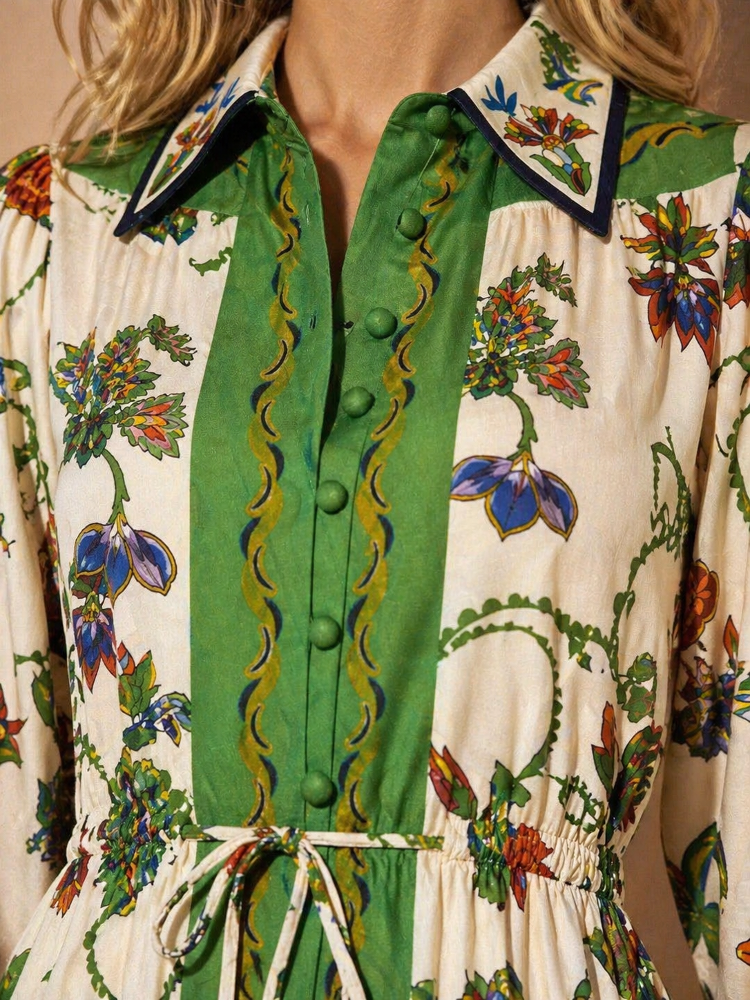 Verdant Bloom Mini Dress