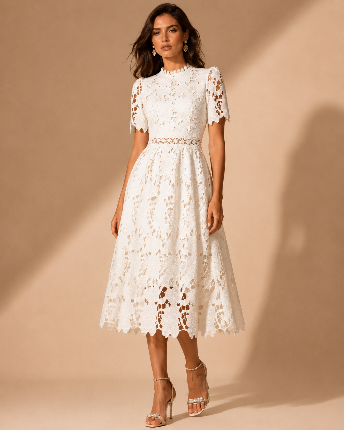 Whispering Bloom Lace Label Dress