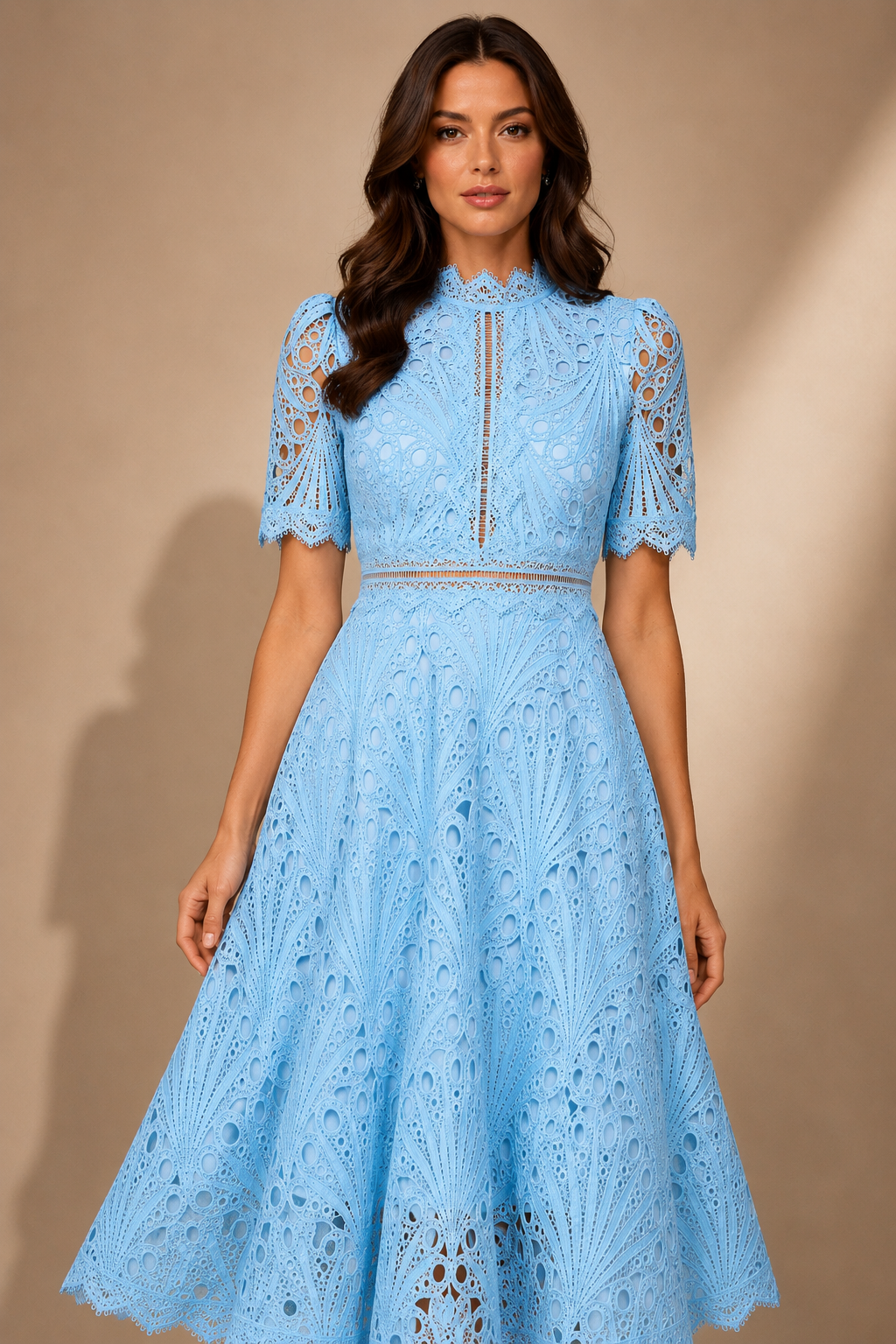 Sky Garden Lace Midi Dress