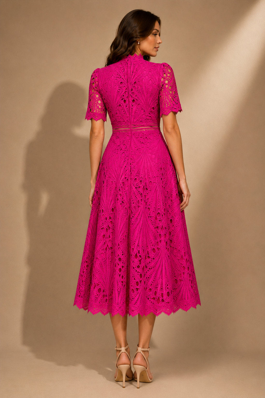 Sky Garden Lace Midi Dress