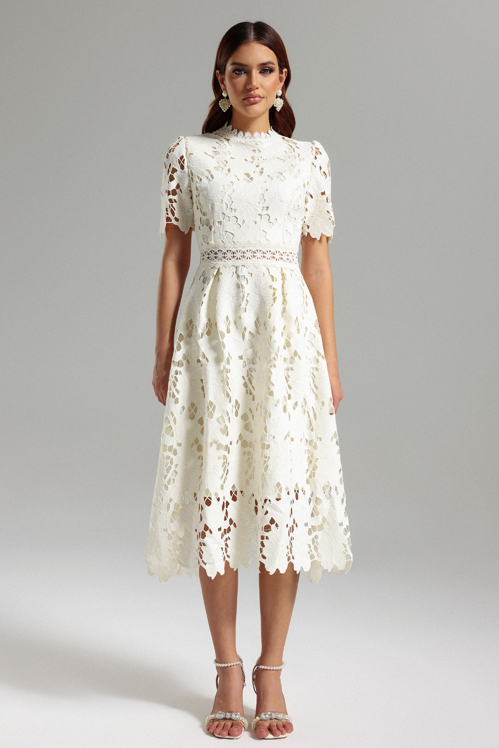 Whispering Bloom Lace Label Dress