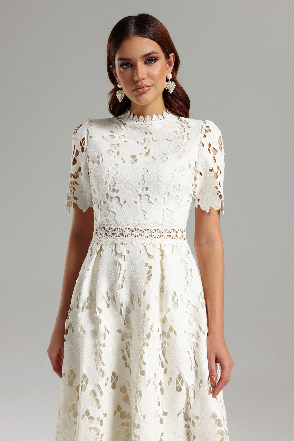 Whispering Bloom Lace Label Dress