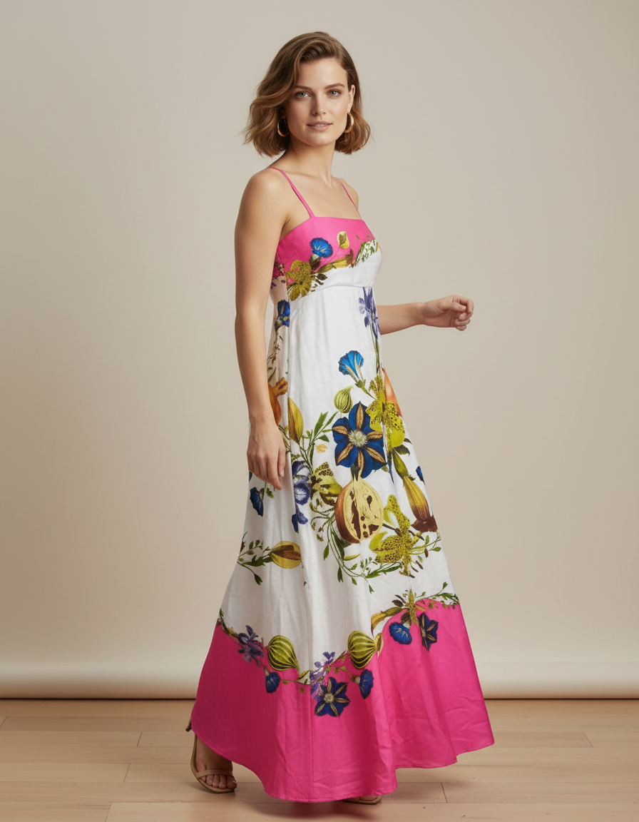 Citrus Grove Floral  Gown
