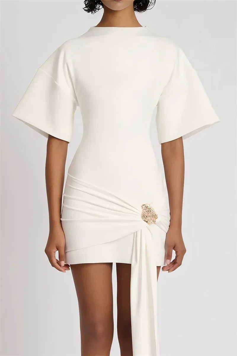 Luxe Draped Mini Dress