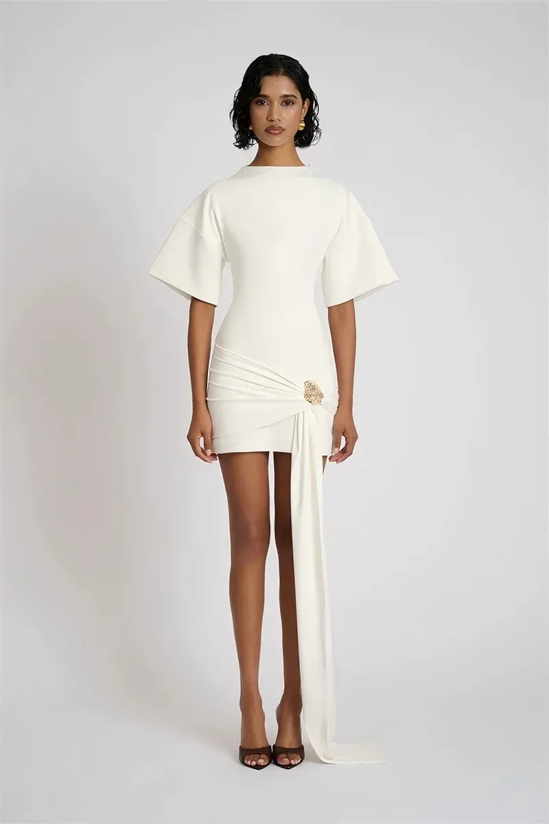 Luxe Draped Mini Dress