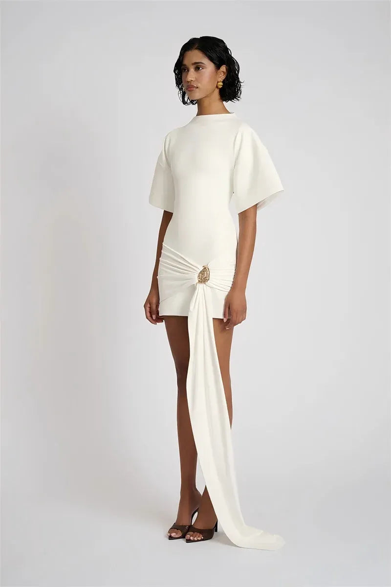 Luxe Draped Mini Dress