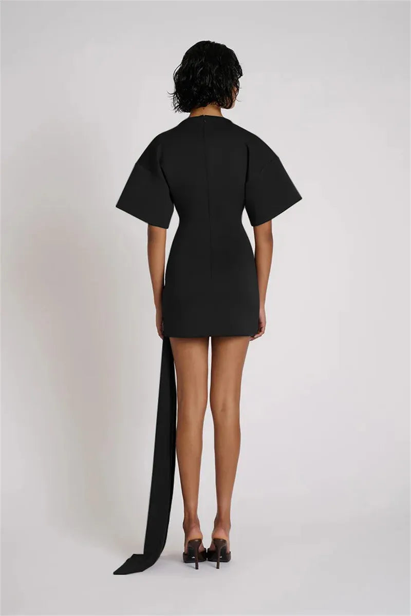 Luxe Draped Mini Dress